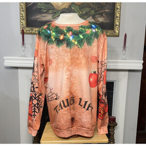 IEDM Thug Life Christmas Ugly Sweater Skull Holiday Size 2XL